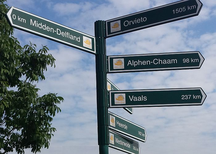 Signage to Dutch Cittaslows in Midden-Delfland